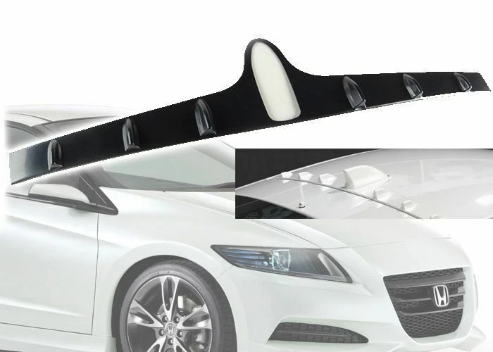 FIT 11-16 HONDA CR-Z ABS BLACK VORTEX GENERATOR SHARK FIN REAR ROOF SPOILER - Image 1 of 1