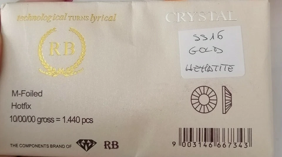 Strass termoadesivi Austriaci Oro 1440 pz ss16 ~4 mm hotfix - Immagine 1 di 1
