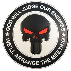 GOD WILL JUDGE OUR ENEMIES DEVGRU morale PVC 3D NSWDG JSOC tactical hook patch - Picture 1 of 6