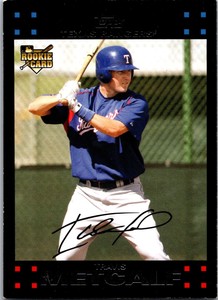 2007 Topps Baseball #UH183 Travis Metcalf RC Texas Rangers