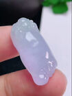 Natural 100% Icy Purple Lavender Jadeite Jade Pendant《Grade A》Spider Foot 知足常乐