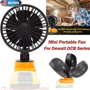 Portable Mini Fan For Dewalt 20V 60V MAX Cordless Li-Ion Jobsite Fan Bare Tool - Picture 1 of 16