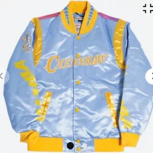 Kobe Bryant Mamba Crenshaw Los Angeles Lakers Satin Jacket XL NWT - Picture 1 of 13