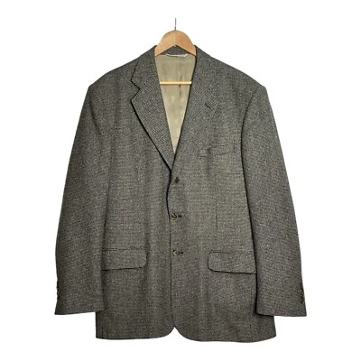 Chaqueta Abrigo Deportivo Stafford Marrón Para Hombres 44 Largo 3 Botones Lana Virgen Corderos Foto 1 de 4