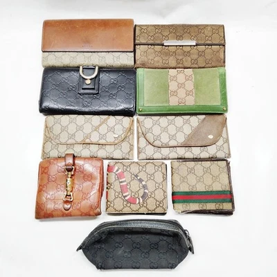 NO TARIFF Gucci Leather Cosmetic Pouch Wallet 10 piece set 584248 - Image 1 of 4