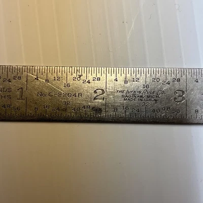 Vintage Lufkin C-2204R   6" Tempered Steel Machinist Rule Ruler - Image 1 of 4