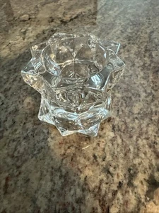 Crystal Candle Holder - Sparkling Star Taper /Votive Tea Light ~ Single - Mikasa - Picture 1 of 4