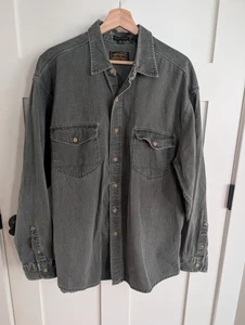 Camisa De Colección Eddie Bauer Elkhorn Sarga Para Hombres XL Gris Oliva Algodón Abotonada EE. UU. - Imagen 1 de 12