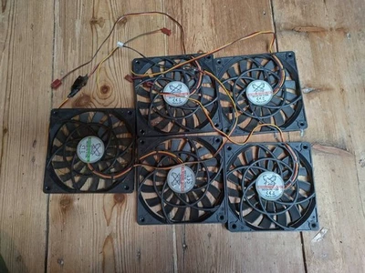 5x Scythe Kaze 120mm Ultra Slim 12 mm Thick 3 pin PC Fans - Image 1 of 3