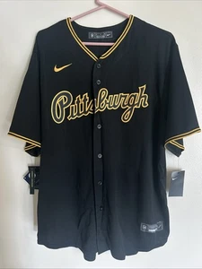 MLB Pittsburgh Pirates BELL 55Nike Black Jersey Stitched Size XL - Picture 1 of 8