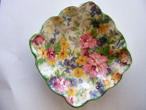 Chintz Burma Pattern Candy Nut Small Dish Midwinter Burslem ENGLAND Vintage - Picture 1 of 6