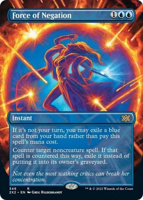 Force of Negation (Borderless) -Foil Light Play MTG Double Masters 2022 - Image 1 of 1