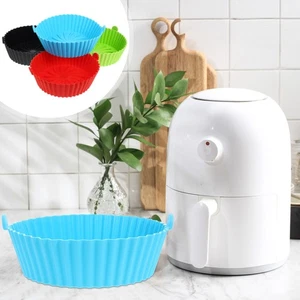 4 Pezzi Friggitrice ad Aria Ciotola Silicone Friggitrice Pentola Ricambio Vassoio Contenitori - Foto 1 di 12