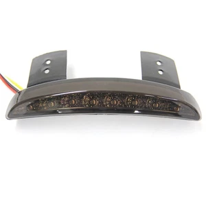 Motorcycle Smoke LED 12V Brake Tail Light License Plate For Chopper Cafe Racer - Picture 1 of 12