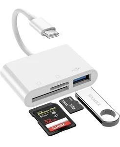 4 in 1 Memory Card Reader USB 3.0 OTG Adapter SD Card Reader For iPhone/iPad USA - Picture 1 of 9