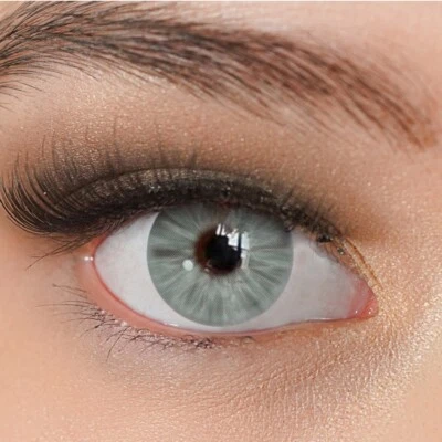 CHARMIGA Kontaktlinsen farbig grün Jahreslinsen ohne Stärke grüne Funlinsen Miami Green