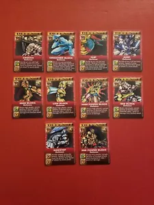 MORTAL KOMBAT KARD SPIEL - VERTEIDIGUNG - ROTE GRENZE SPIEL KARTEN SET 10 VERSCHIEDENE - 1992 - Bild 1 von 2
