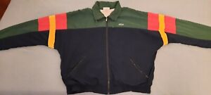 VINTAGE LACOSTE DEVANLAY TRACKSUIT TOP SIZE 5 L -XL P2P 29" LATE 80 EARLY 1990'S