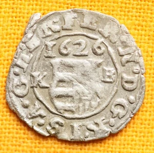 Medieval Hungarian Kingdom Coin - Habsburg Ferdinand II. Silver Denar 1626 - Picture 1 of 2
