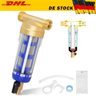 Rückspülfilter 3/4Zoll Vorfilter Edelstahl Entkalken Wasserfilter Wasserreiniger - Bild 1 von 4