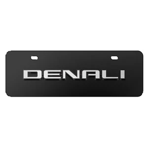 GMC Denali in 3D Typenschild schwarz 12"x4" Half-Size Edelstahl Nummernschild - Bild 1 von 5