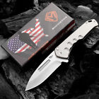 All Steel Tactical Folding D2 Blade Knife Outdoor Hunting Survival Pocket Knife