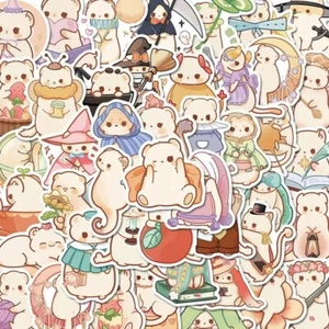 50 Stck. Niedliches Frettchen Cartoon Aufkleber Sticker Wasserdicht Zum Selbermachen Sammelalbum Gepäck Laptop - Bild 1 von 9