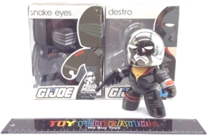 Lot of 2 G.I. JOE 2008 Mighty Muggs DESTRO & SNAKE EYES Action Figures - Picture 1 of 19