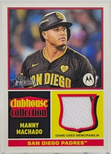 Manny Machado 2025 Topps Heritage Clubhouse Colección Reliquia Usado en Juego #CCR-MM - Imagen 1 de 3