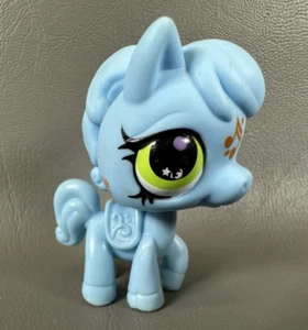 Littlest Pet Shop 2866 LPS Authentic Pony Horse Blue Green Dot Eyes Blue - Picture 1 of 5