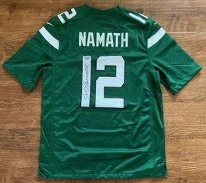 Joe Namath Autographed New York Jets Authentic NIKE NFL On Field Jersey Beckett - Picture 1 of 5