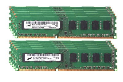 Micron 20 GB DDR3 RAM 10X 2 GB PC3-8500 1066MHZ 240PIN DIMM Desktop Memory CL7 - Image 1 of 4