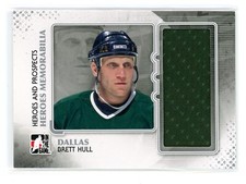 2011-12 IN THE GAME HEROES  PROSPECTS MEMORABILIA JERSEY SILVER /60 BRETT HULL