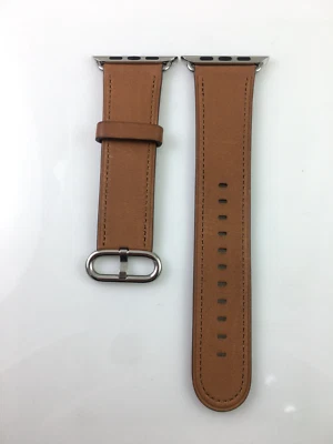 Original Apple Watch 42 44mm 45MM 46MM Classic Buckle leather band Saddle Brown - Image 1 of 4