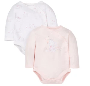Baby Mädchen kleine Maus Bodys - 2er Pack - kleines Baby bis zu 5 Pfund - Bild 1 von 1