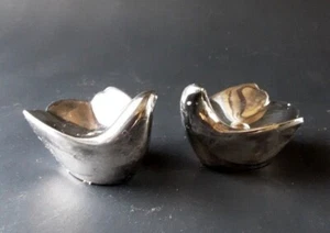 Dansk Silverplate Bird Mini Candle Holders Set of 2 - Picture 1 of 3