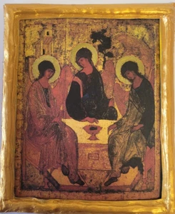 The Hospitality of Abraham Archangels Biblical Russian Eastern Orthodox Icon Art - Picture 1 of 7
