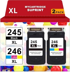 Genuine Canon Black PG 245 CL 246 Color Ink Cartridge for Mx-492 Mx490 Mg2522 - Picture 1 of 9