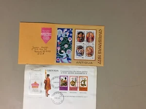 Two British Colonies fdc with SS:Antigua express,Grenada - Picture 1 of 1