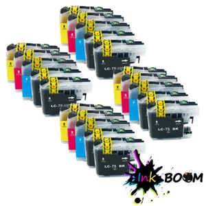 Tinta 4SET4BK compatible con Brother LC-75 LC75 DCP-J525W MFC-J6510DW MFC-J435W MFC-J5910DW - Imagen 1 de 1