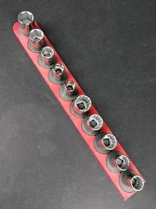 Craftsman USA 10-Pc G Series 3/8 Dr Metric Socket Set 12-pt & 6-pt + Magnet Rack - Picture 1 of 5