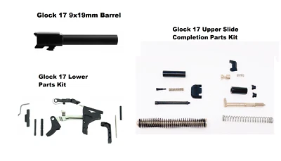 Kit de terminación de deslizamiento superior de barril de 9 mm para Glock 17 Gen 3 Kit de piezas inferiores G17 Foto 1 de 4