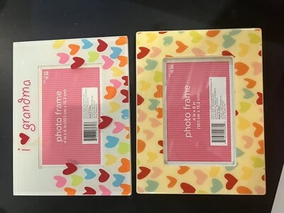 Marcos de fotos de dos corazones I Love Grandma 4x5 Foto 1 de 2