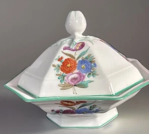 Antique Early T & V France Limoges Porcelain Covered Dish Tressmanes+ Vogt - Picture 1 of 10