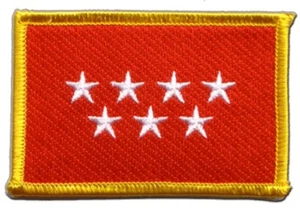 Spanien Madrid Aufnäher Flaggen Fahnen Patch Aufbügler 8x6cm - Picture 1 of 1