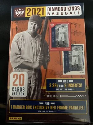 Panini 2021 Diamond Kings Baseball Hanger Box - 20 Cards - Image 1 of 2