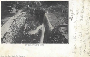 Antike Postkarte 1905 Ansicht der Swartswood Road Swartswood NJ ungeteilt verschickt - Bild 1 von 2