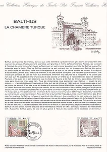 Document Philatélique 1er Jour : 40 1982 - Balthus La Chambre Turque - Picture 1 of 1