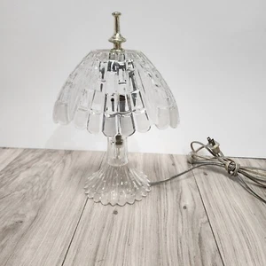 Vintage 1940s Art Nouveau Lead Crystal Boudoir Lamp - Picture 1 of 8