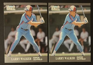 (2) 1991 FLEER LARRY WALKER #U-93 ULTRA UPDATE MONTREAL EXPOS HOF - Picture 1 of 2